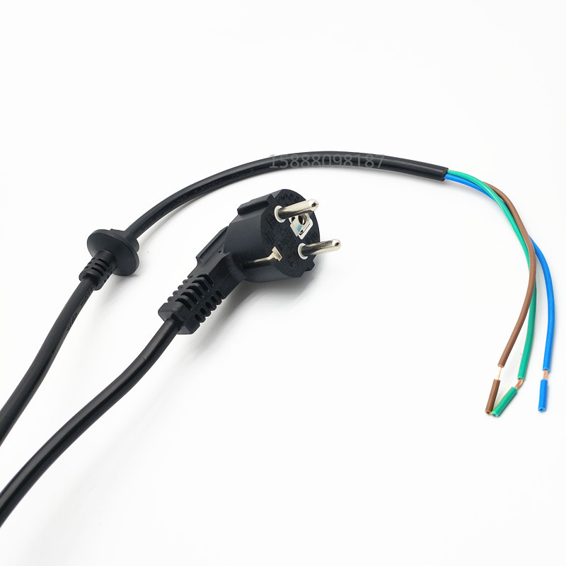 热销纯铜欧规电源线插头欧洲vde电源线 欧标插头电源线欧规插头线