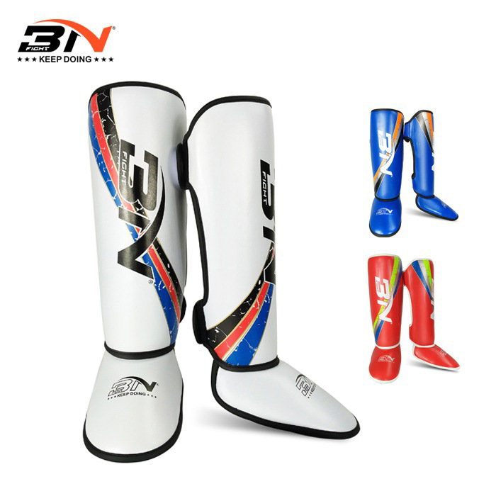 BN Children's Boxing Sanda Leg Protectors Muay Thai MMA Fighting Fighting Foot Protectors Taekwondo Protectors Training Leg Protectors