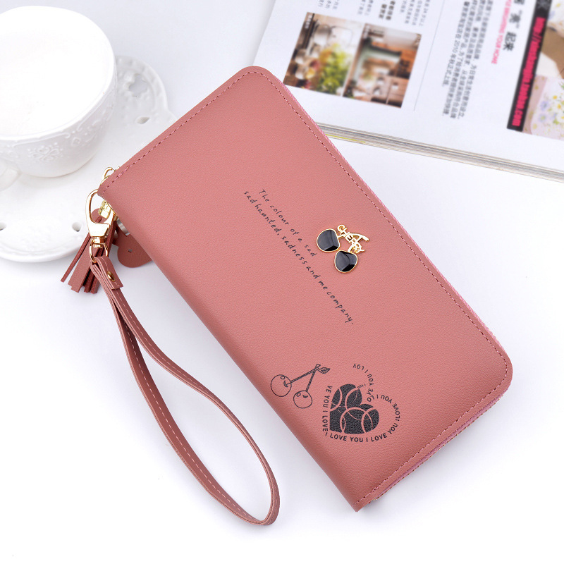 New Women's Wallet Women's Long Clutch Wallet Fashionable Large Capacity Zipper Tassel Wallet Change Mobile Phone Bag New Women's Wallet Women's Long Clutch Wallet Fashionable Large Capacity Zipper Tassel Wallet Change Mobile Phone Bag