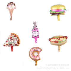 New mini burger pizza ice cream donut aluminum film balloon birthday decoration shopping mall opening balloon