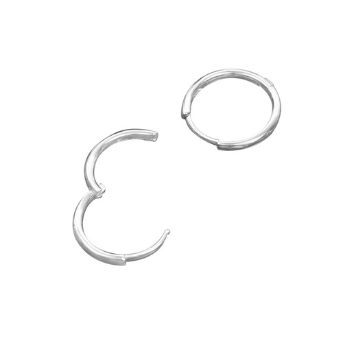 S925 sterling silver solid hoop earrings for men and women small earrings Aiklili same style black ear buckle 18K gold earrings