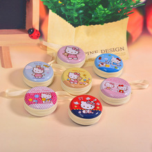 创意卡通马口铁零钱包 便携圆形拉链耳机包 KT硬币钥匙收纳包