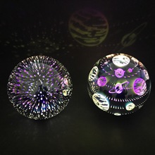 工厂直销可开票3D月球灯 星空灯 3D玻璃罩灯 魔幻灯水晶灯魔球