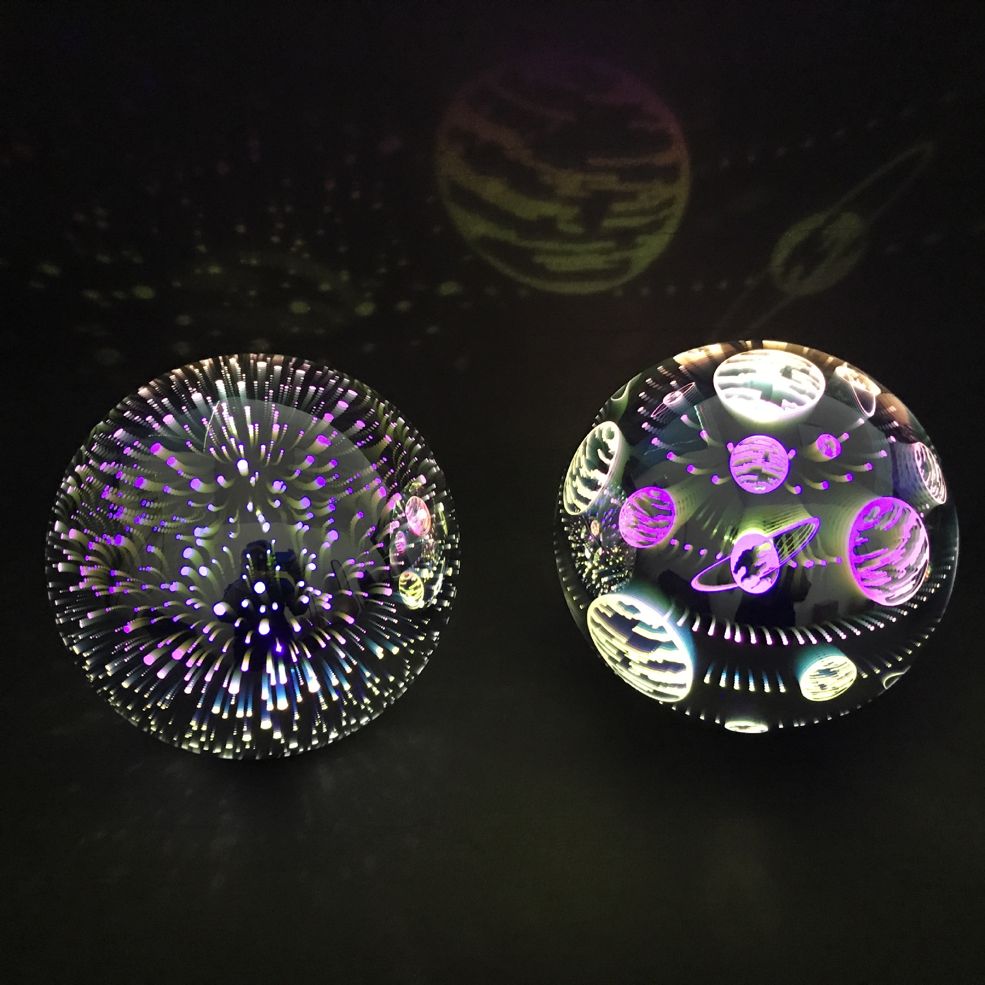 工厂直销可开票3D月球灯 星空灯 3D玻璃罩灯 魔幻灯水晶灯魔球
