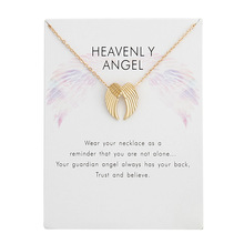 跨境亚马逊WISH热卖天使之翼翅膀吊坠项链锁骨链批发