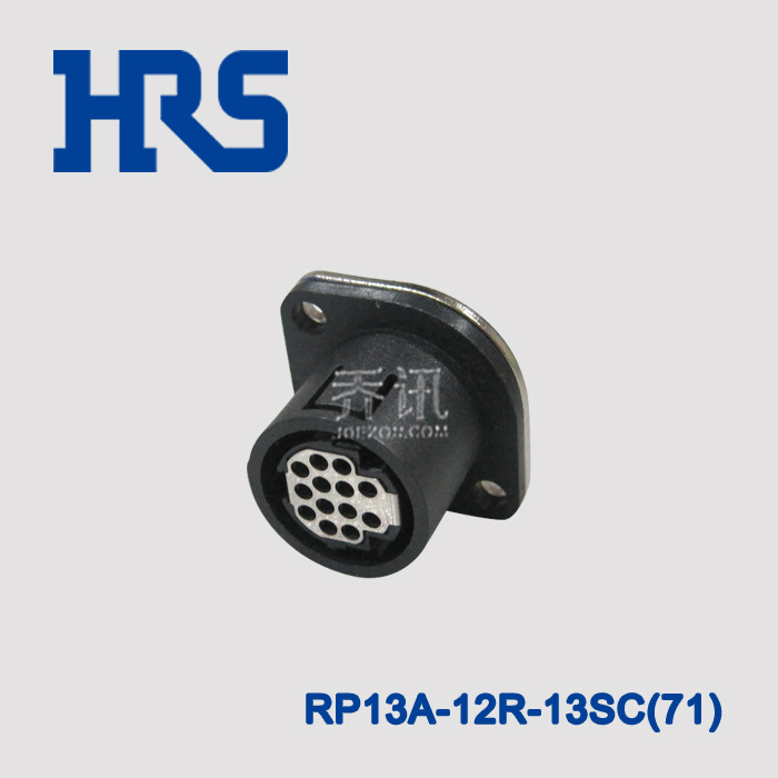 Hirose RP13A-12R-13SC(71) 连接器 黑色 圆形连接器 带法兰13孔