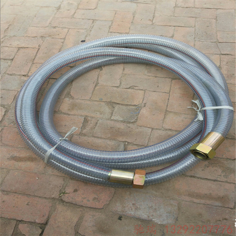 pvc钢丝塑料软管 透明 螺旋 蛇皮增加强度软管 扣锁压法兰式