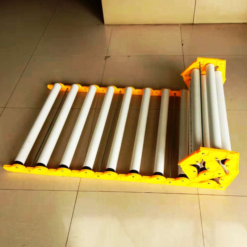 PVC折叠式输送梯货车装卸无动力滚筒梯工程塑料输送线