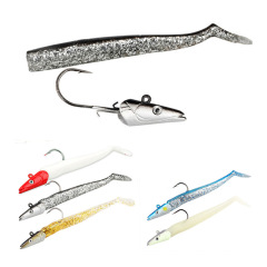Long-range sea fishing JIG lead head hook soft plastic lure 34g 19g lead head fishing lure soft bait lead fish soft plastic lure