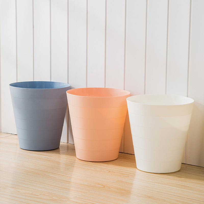 Vertical Crown creative guest room large round trash can office kitchen plastic trash can household trash can Wholesale Vertical Crown creative guest room large round trash can office kitchen plastic trash can household trash can Wholesale