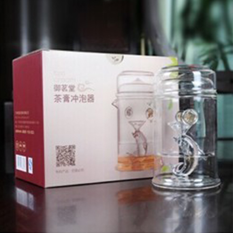 玻璃茶膏冲泡器批发 多款式玻璃冲泡器礼盒装 创意玻璃茶具容器