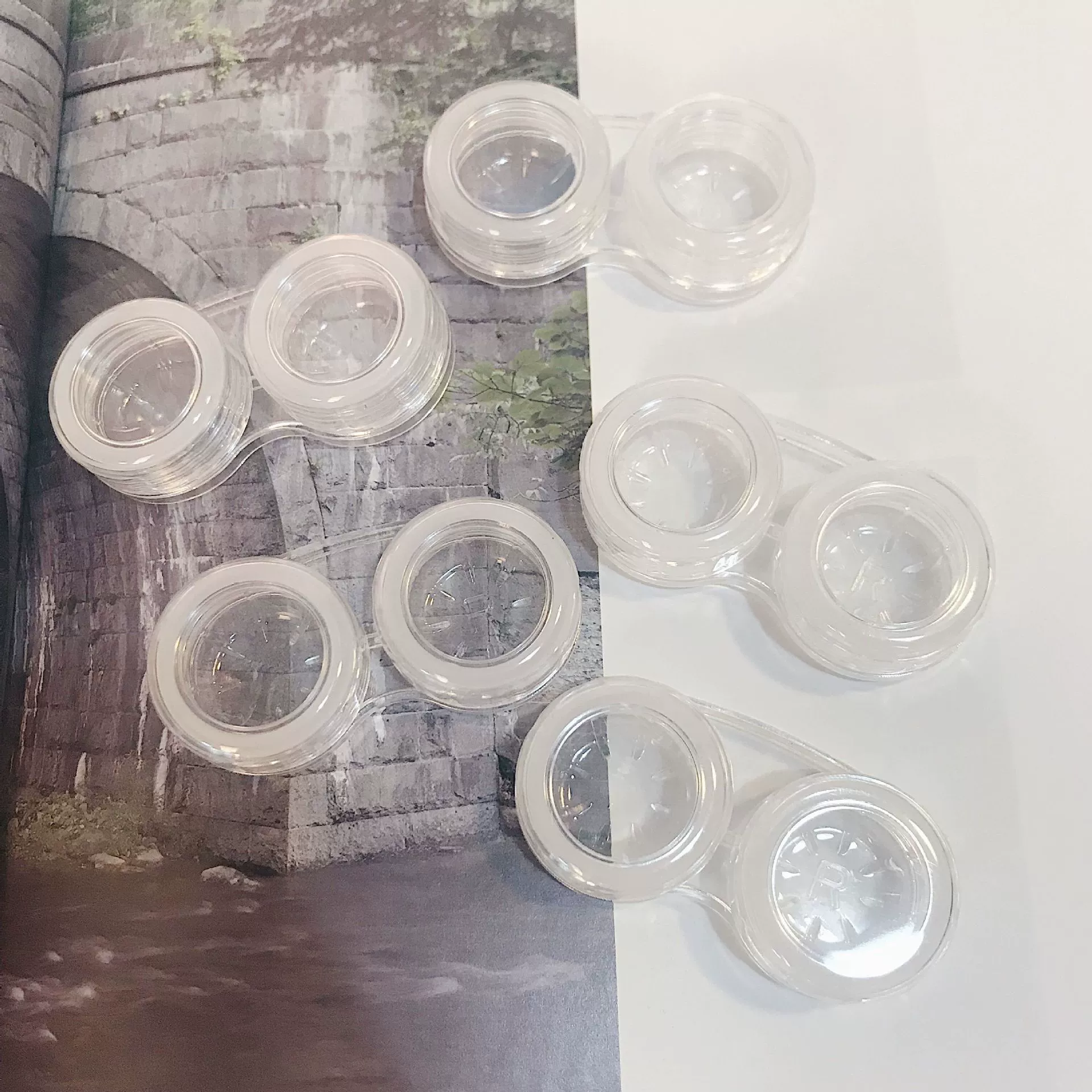 Прямые поставки с фабрики, большая выгодно прозрачная дуплексная коробка с прокладкой, аксессуары для рукоделия, коробка для контактных линз, герметичная