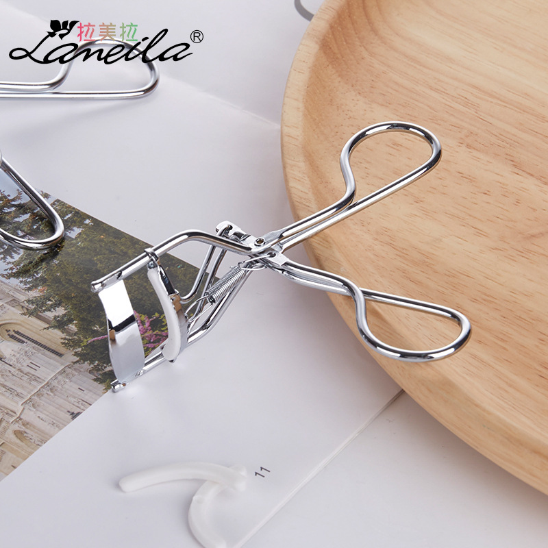 Lamila rizador de pestañas de acero inoxidable de plata negro herramienta de injerto de pestañas falsas 549