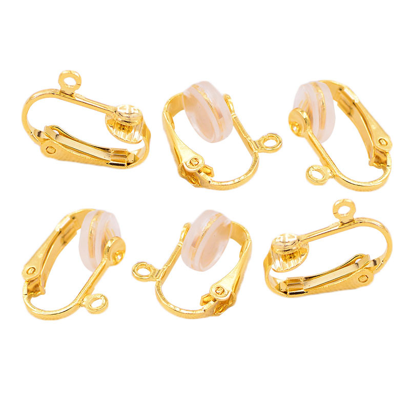 Hoop Earring Accessories Copper Plated with 18K Gold DIY Non-Pierced Pendant Earring Materials U-Shaped French Ear Clips
