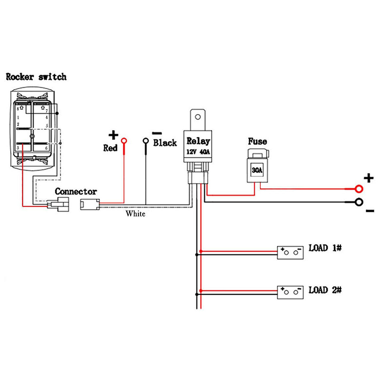 Modificación del coche 12/24V Universal interruptor de la luz antiniebla arnés de cableado de alta potencia LED tira de luz interruptor de la luz de trabajo arnés de cableado