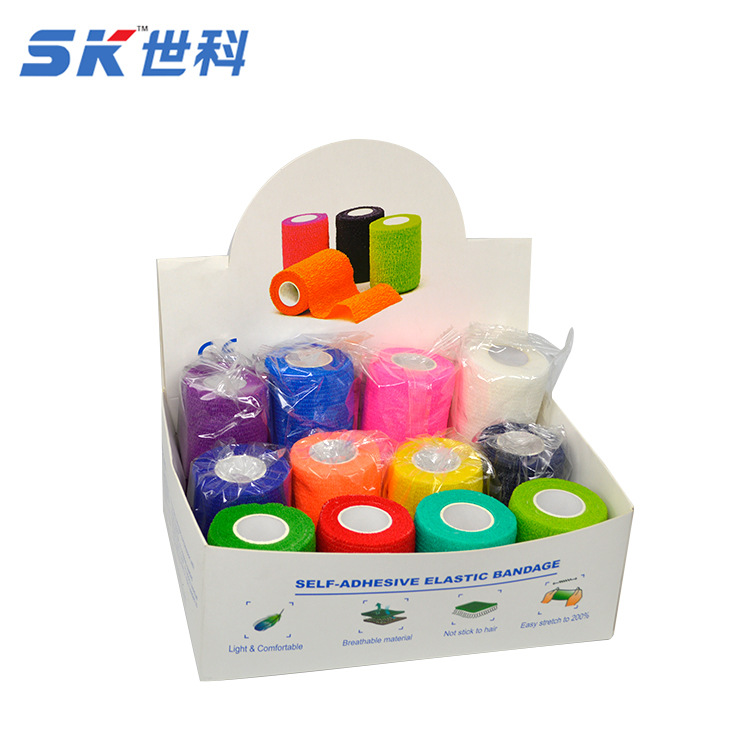 Vendaje elástico autoadhesivo al por mayor de fábrica deportes de protección de uñas vendaje elástico no tejido autoadhesivo protector de dedo vendaje