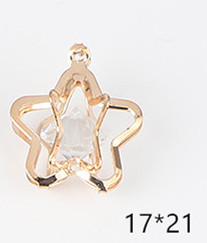 Amor creativo personalizado de cinco estrellas accesorios de joyería material de bricolaje pendientes pulsera con colgante de diamantes colgante pequeño