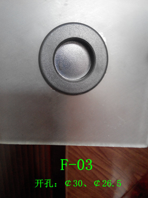 圆扣手玻璃移门拉手推拉门把手铝合金塑钢直径30压克力复合板对插