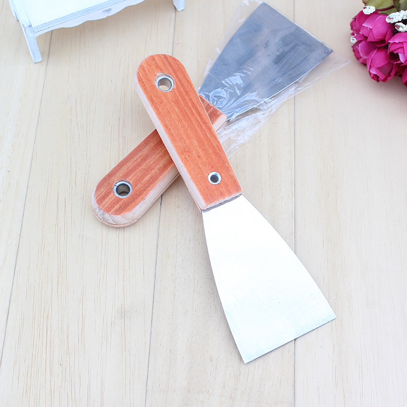 木柄双夹油灰刀 铲刀 清洁铲 泥子刀 地面清洁五金工具 2元