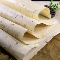 Petal Xuan Paper, Pure Handmade Natural Flower-Pressed Paper, Floral Art Gift Wrapping Paper, Book Cover Paper, Nepalese Ancient Tibetan Paper