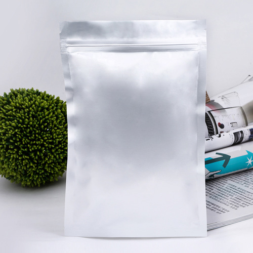 Direct factory supply flat self-sealing aluminum foil bag food grade embossed seal small snack grain snacks tea bags