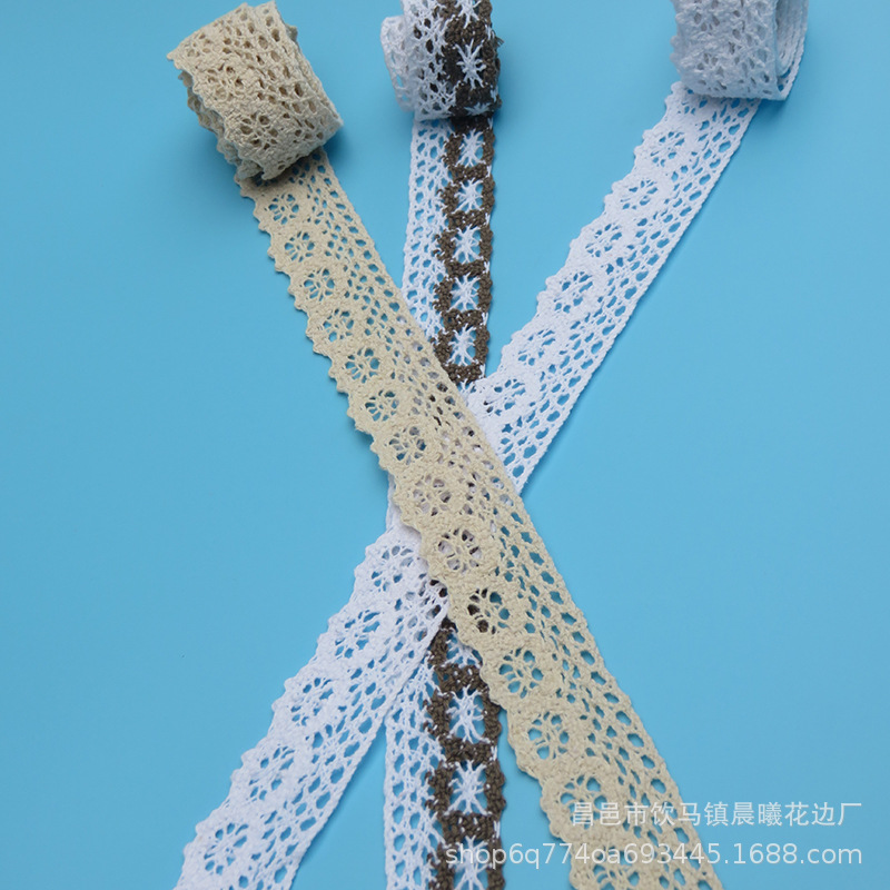 厂家供应窗帘花边 2.5cm棉线多色家纺沙发垫桌布机织花边绵布辅料