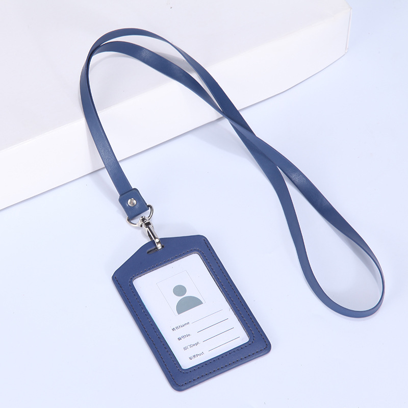 Jinbeisi insignia de cuero titular de la tarjeta de identificación titular de la tarjeta cordón permiso de trabajo caso de cuero tarjeta de trabajo titular de la tarjeta de acceso del estudiante