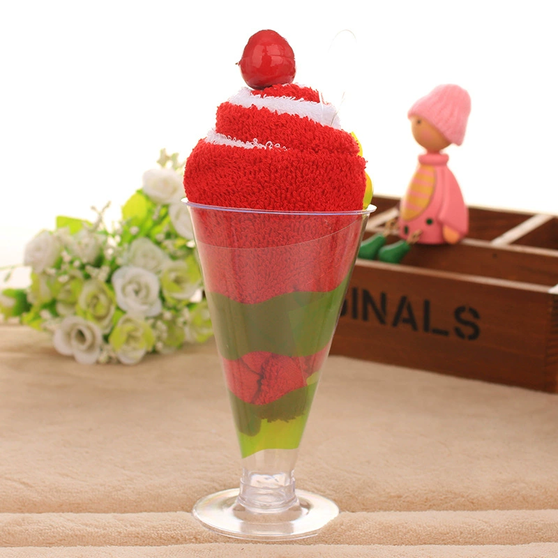 Темперамент Real Shot Форма мороженого Мультфильм Милый абсорбирующий детский Кубок Подарочная коробка Хлопок Квадрат Две упаковки