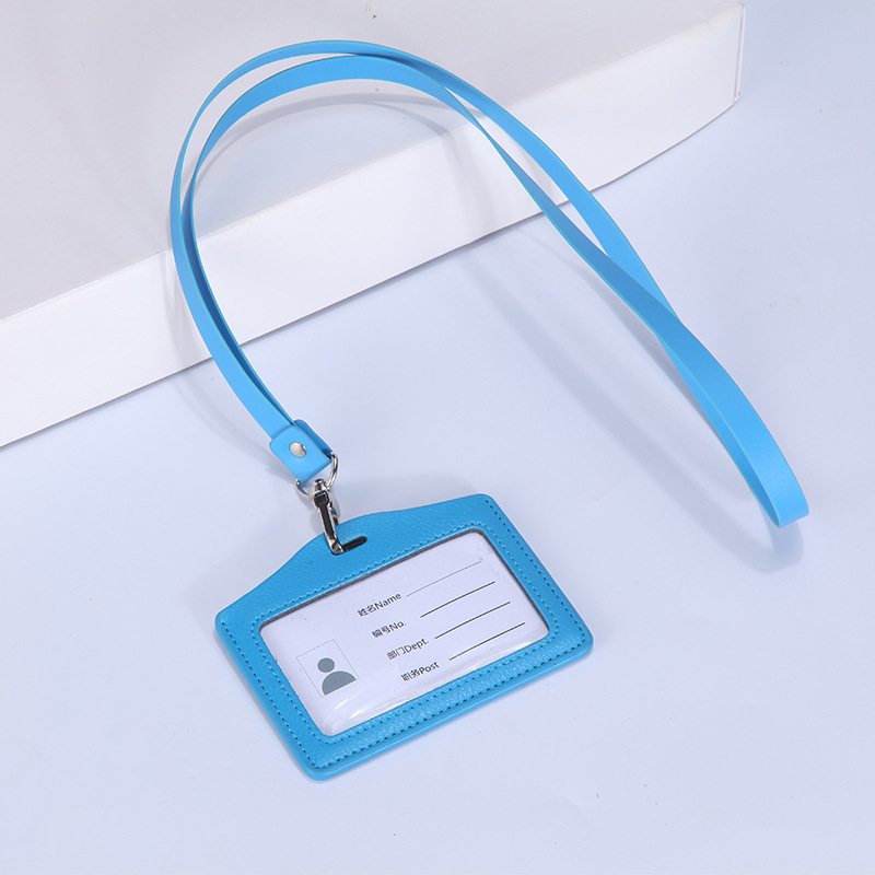 Jinbeisi insignia de cuero titular de la tarjeta de identificación titular de la tarjeta cordón permiso de trabajo caso de cuero tarjeta de trabajo titular de la tarjeta de acceso del estudiante