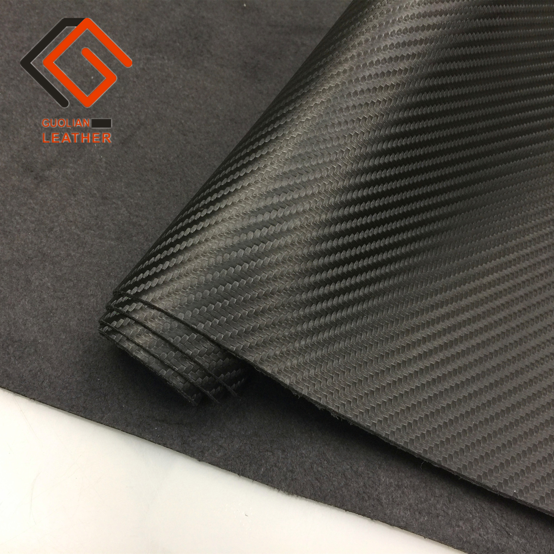 厂家直销碳纤草席纹超纤皮料环保汽车内饰方向盘皮套家具沙发革
