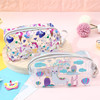 Cartoon cosmetic bag, card holder, pillow PVC, capacious pencil case for elementary school students, new collection, unicorn