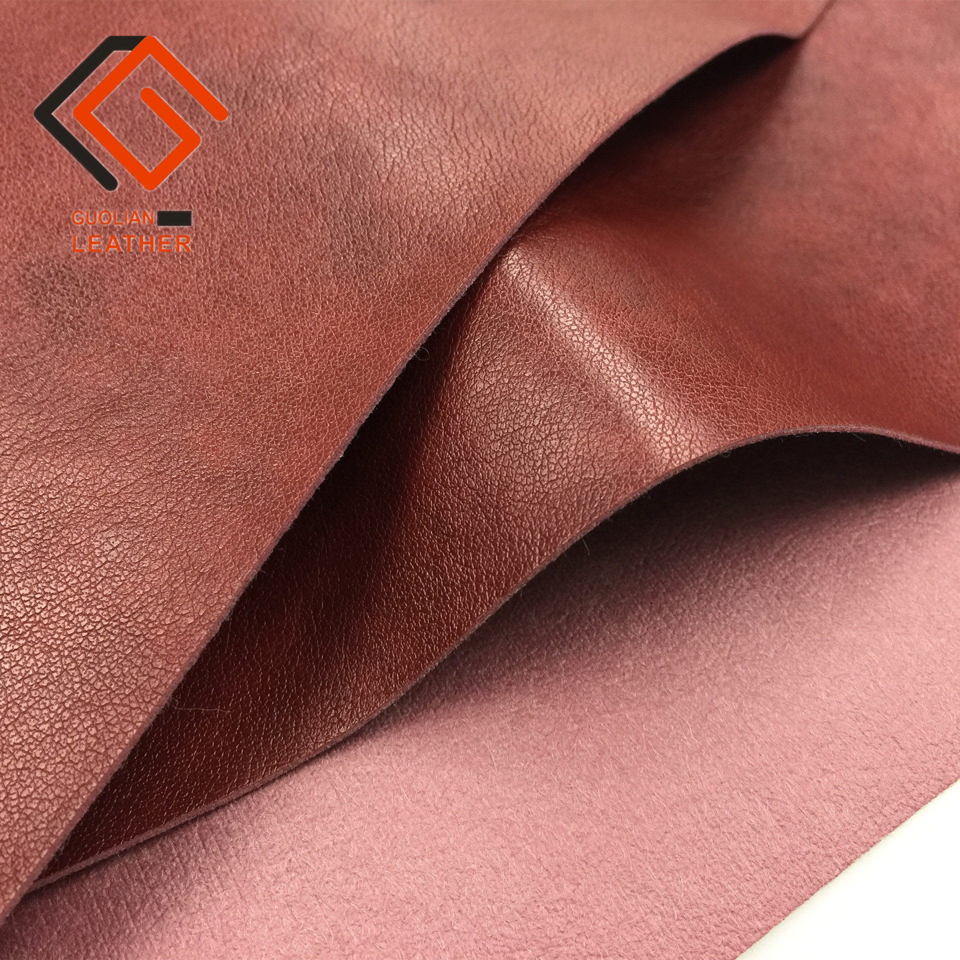 厂家直接 PU皮革压变R61纹双色热压变色面料电子封面包装手机皮套