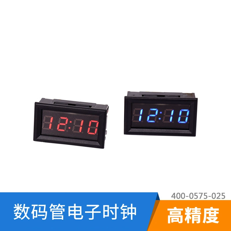 Цифровые трубки светодиодные часы Высокая точность светящийся автомобиль Автомобиль Мотоцикл DIY электронные часы модуль времени