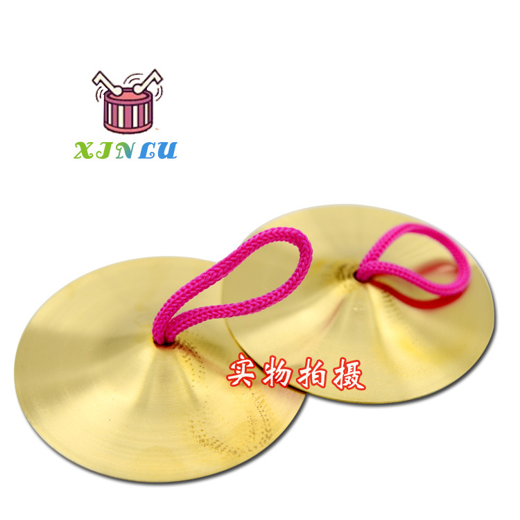 Fábrica al por mayor Orff instrumento de percusión para niños cobre par kindergarten música material didáctico dedo cobre