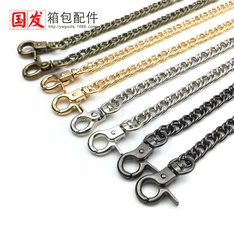 120cm cadena densa doble cadena tejida de alta calidad abrazadera cadena accesorios de bolsa de oro