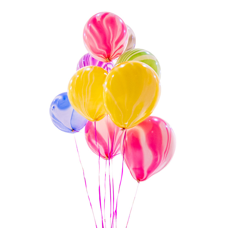 Boda cumpleaños decoración apoyos globo de látex al por mayor 10 pulgadas ágata globo celebración fiesta globo