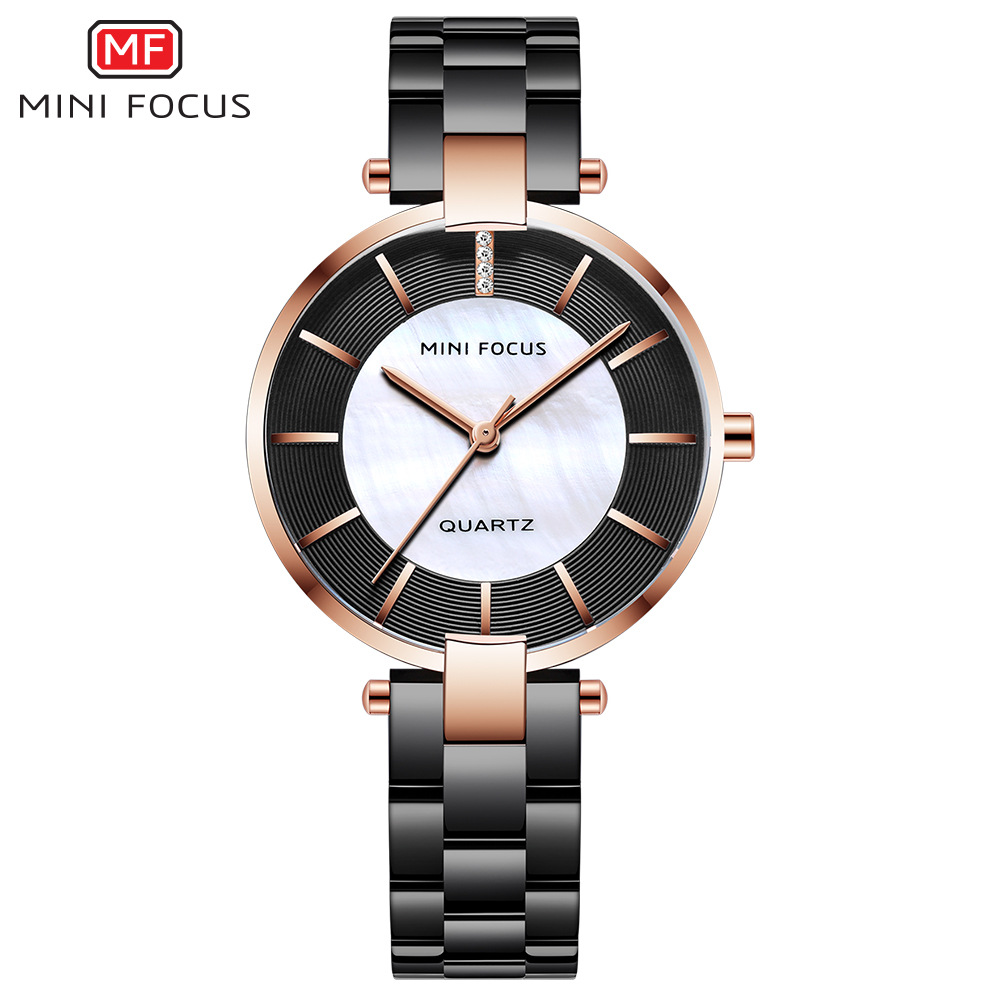 Mini Focus Fashion Steel Band Mother-Of-Pearl Women's Watch Japanese Movement Waterproof Women's Quartz Watch 0224L