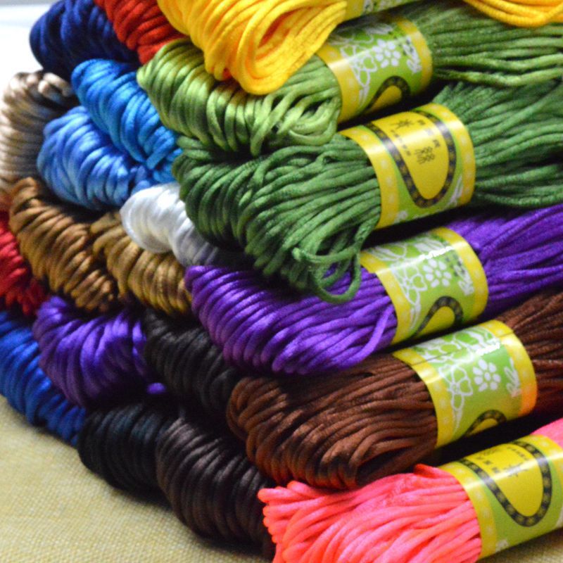 Wholesale Korean silk Chinese knot wire red rope wholesale Red Line hand rope braided rope diy manual 5 line 20 meters