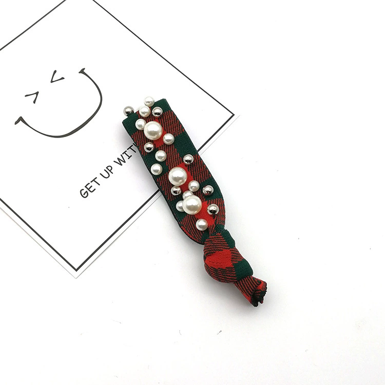 Fresh rainbow hair accessory, hair rope from pearl