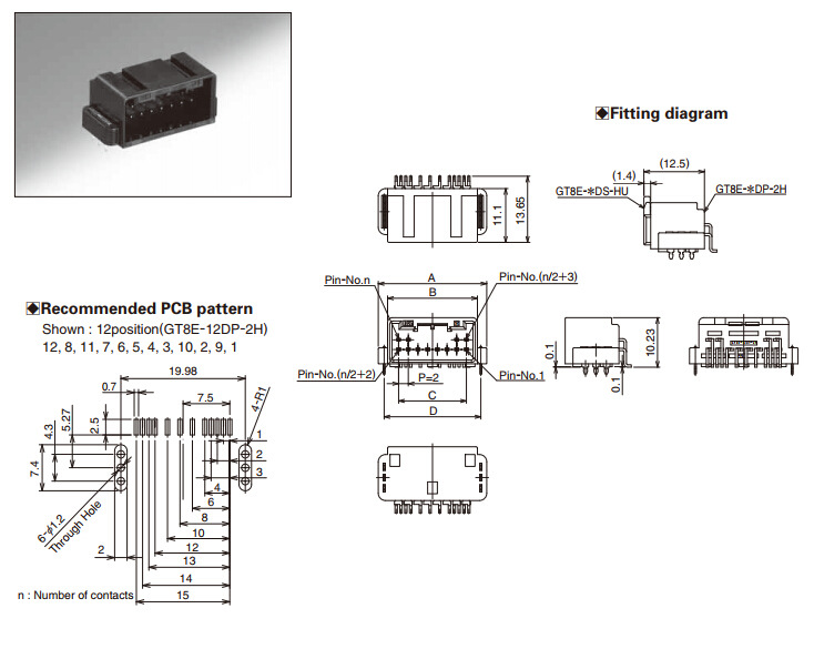 GT8E-16DP-2H���������������� HRS16pin˫��2.00mm�������