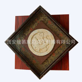 家具装饰摆件陕西旅游纪念品四神瓦当西安文化礼品陶土工艺品