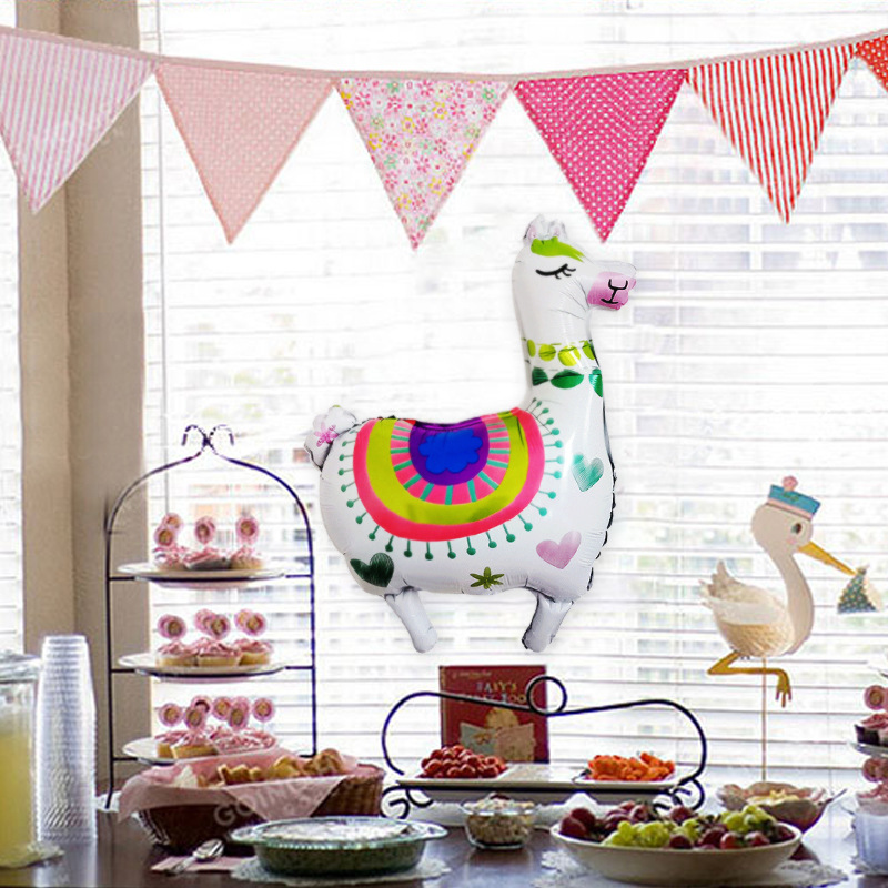 Nueva historieta alpaca globo de aluminio fiesta de cumpleaños de los niños Amazon globo alpaca globo forma