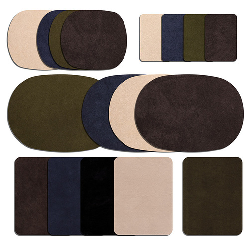 Customizable size and color elbow and knee patches for sweaters, jackets, and suits with leather velvet fabric.