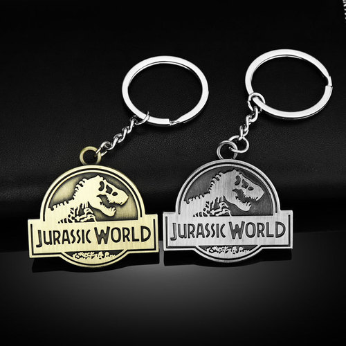 Retro keychain custom dinosaur keychain pendant cartoon metal keychain student schoolbag pendant souvenir