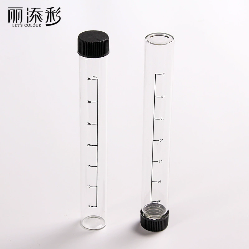 Li Tian Cai 35 мл прозрачная стеклянная пробирка с крышкой с плоским дном винт высокотемпературное химическое экспериментальное оборудование 20*160 мм