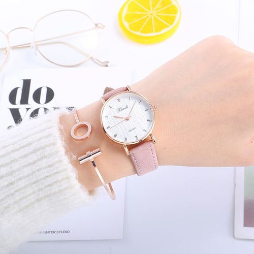 Drop shipping new style watches for female students, Korean-style simple trendy ulzzang style, girls' ins retro Mori style