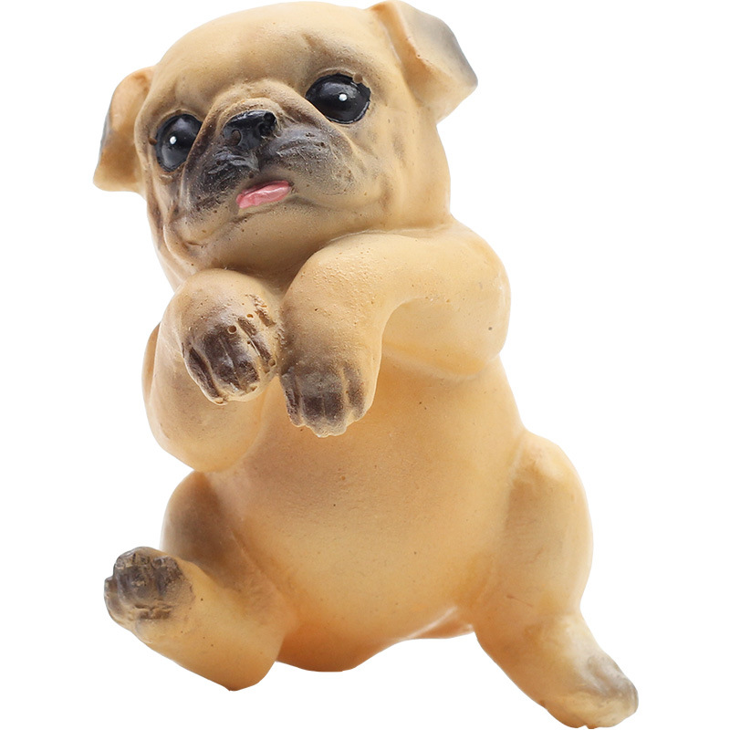 Nanyuan Chuanfang creativo zakka perro escalada cilindro resina pequeños adornos micro paisaje pecera maceta decoración colgante