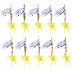 HENGJIA Hengjia Recommended Metal Sparkle Feather Fishing Hook Casting Artificial Lure Metal Bait Fishing Gear