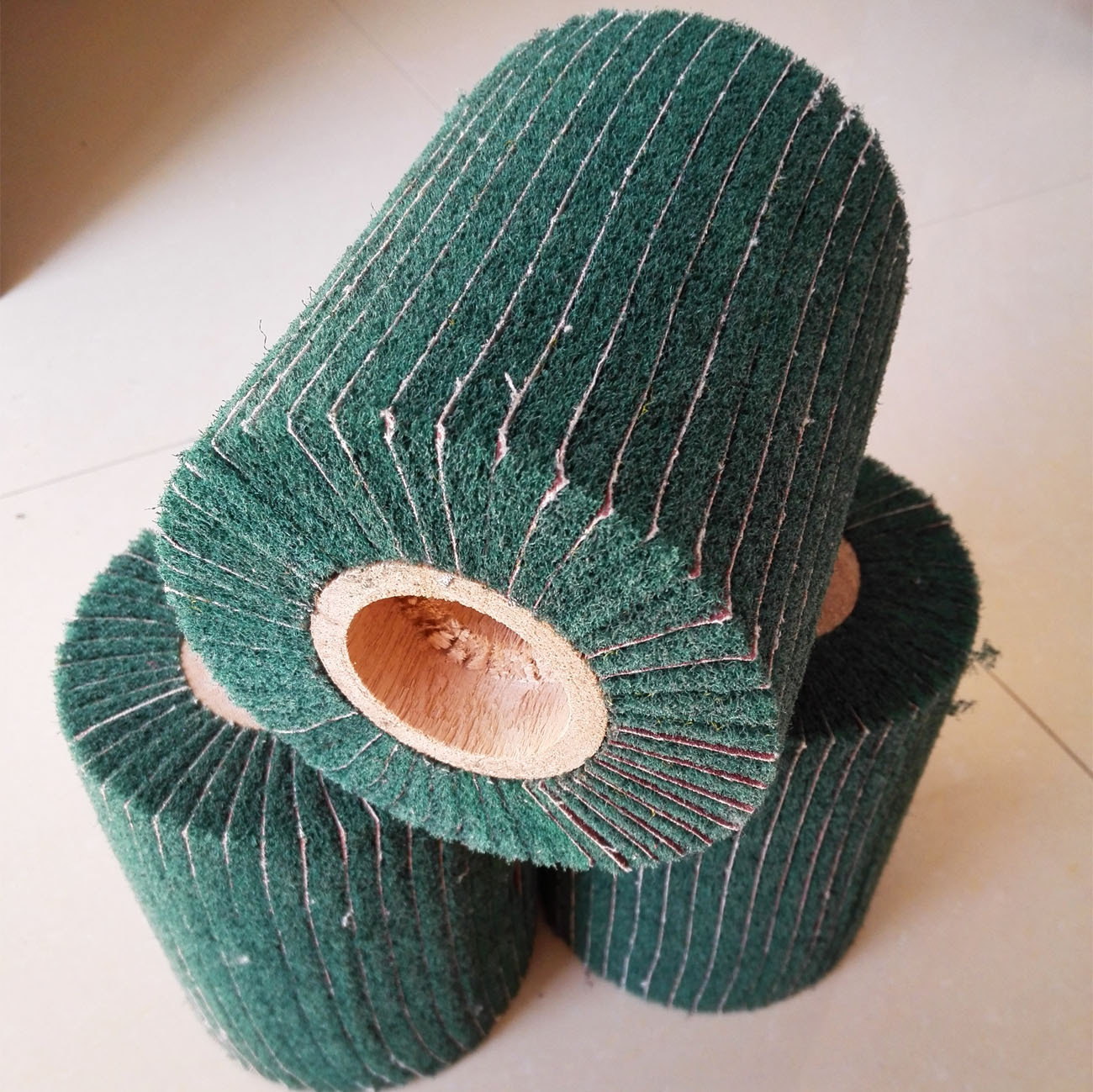 进口磨侧轮水槽专用拉丝轮板金抛光轮夹砂磨具不锈钢厨具表面处理