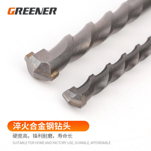 Green Forest Square Shank Electric Hammer Drill/Impact Drill Bit Wall Hole Opener Drill Bit Extended Concrete Drilling Bit